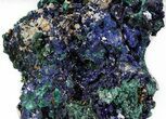 Sparkling Azurite Crystals With Fibrous Malachite - Laos #56055-1